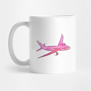 Pink airplane Mug